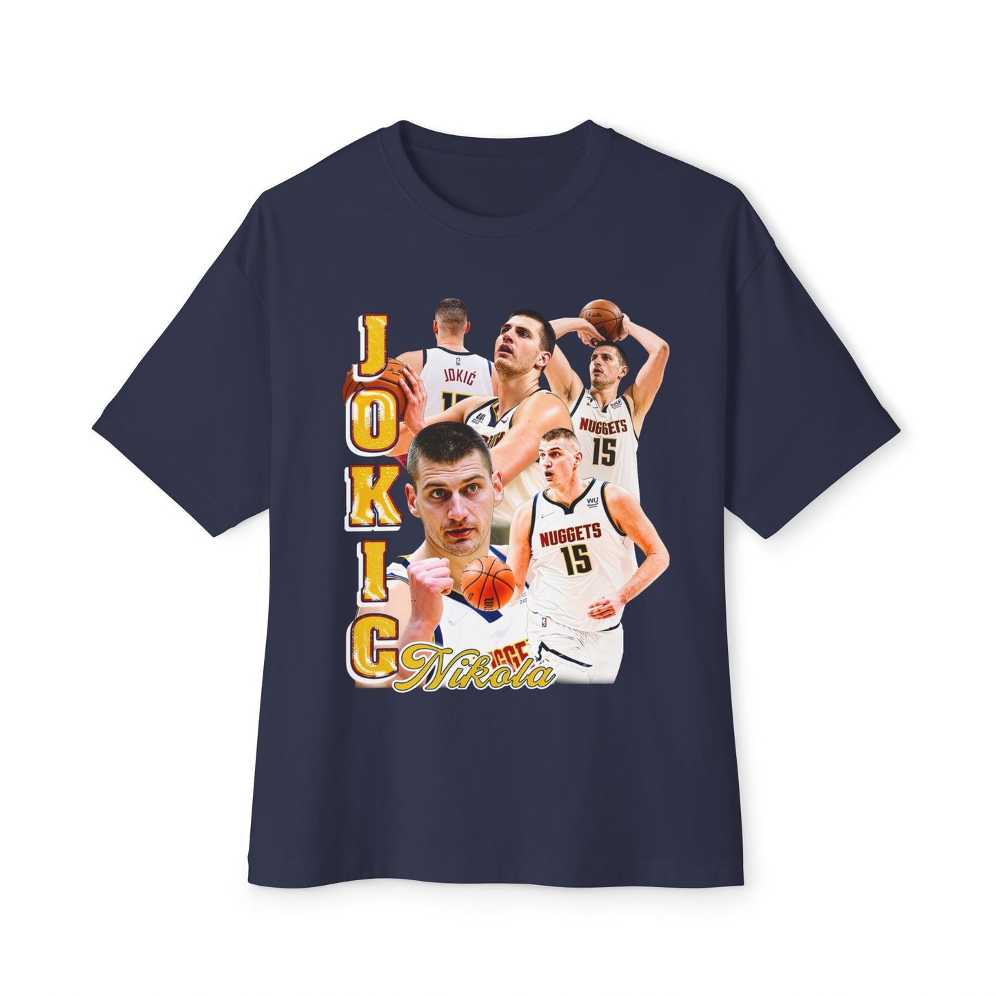 Trendy Nikola Jokic Oversized Basketball Tee - Unisex Streetwear, Sports Fan Apparel, Gift for Sports Lovers, Casual Style, Jokic Inspired Design