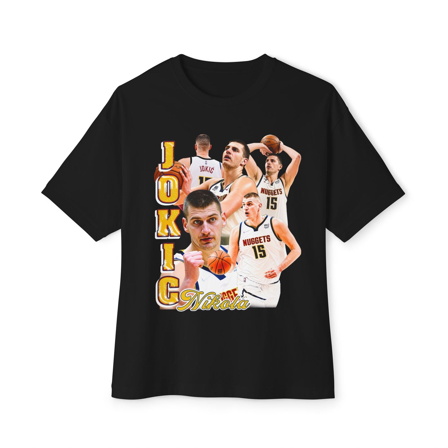 Trendy Nikola Jokic Oversized Basketball Tee - Unisex Streetwear, Sports Fan Apparel, Gift for Sports Lovers, Casual Style, Jokic Inspired Design