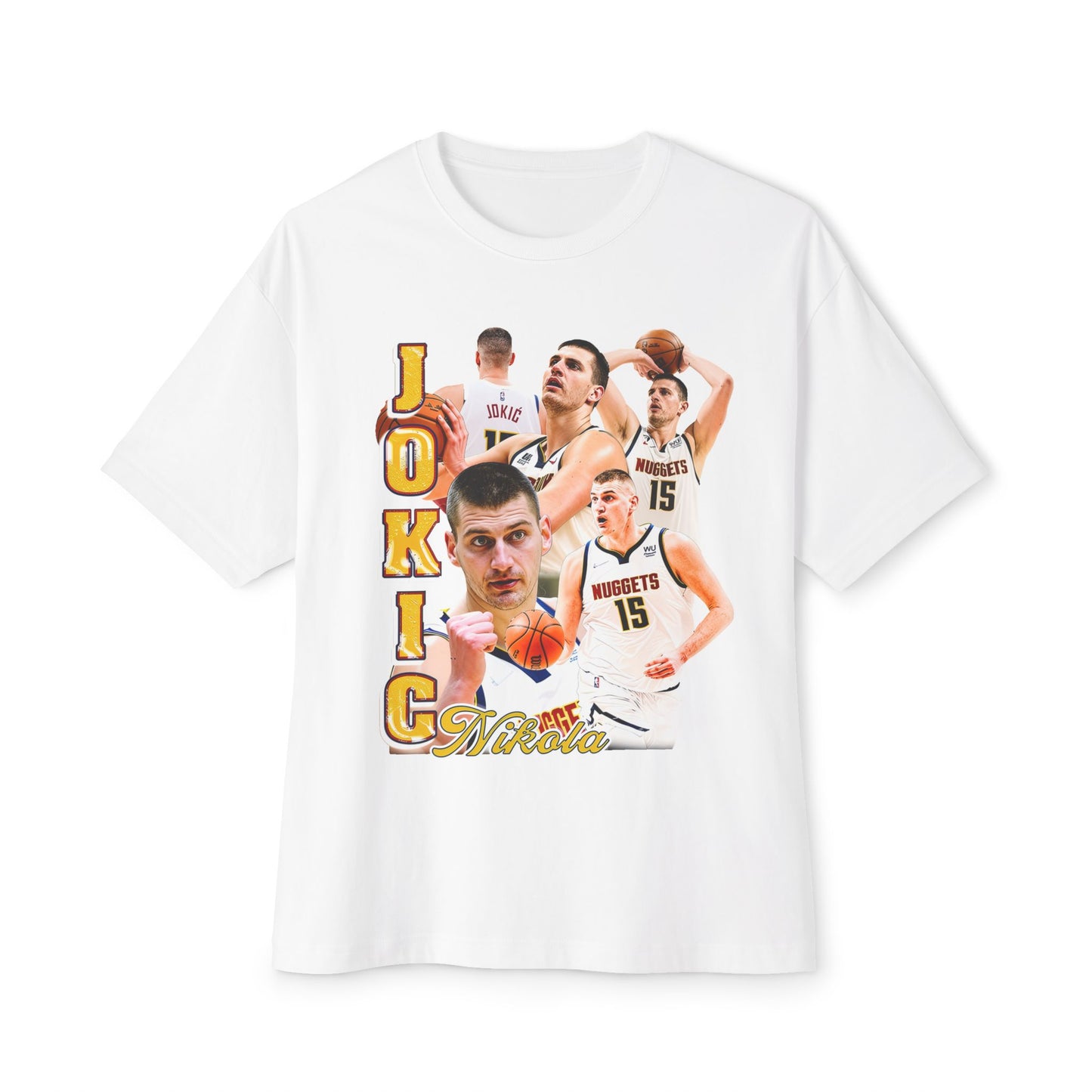 Trendy Nikola Jokic Oversized Basketball Tee - Unisex Streetwear, Sports Fan Apparel, Gift for Sports Lovers, Casual Style, Jokic Inspired Design
