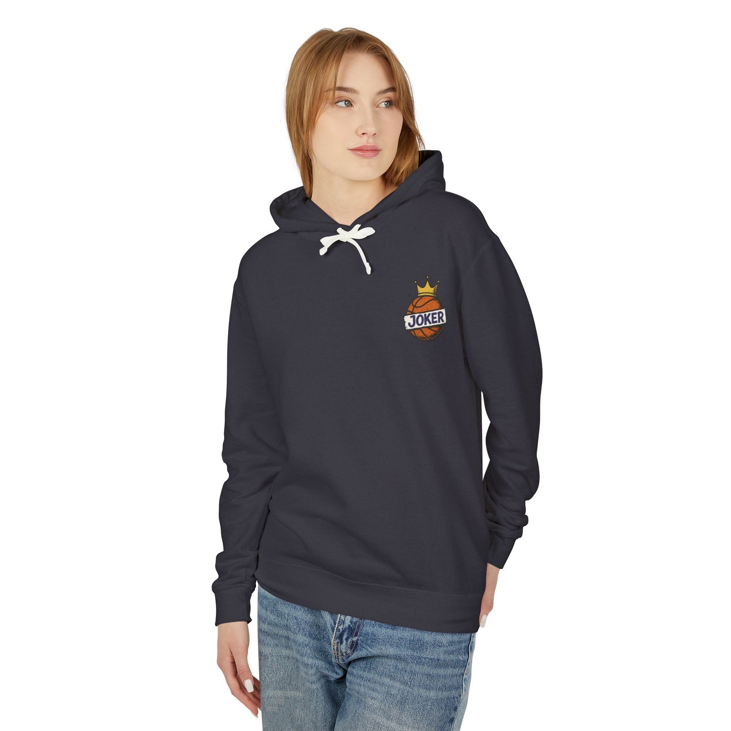 Basketball Joker Hoodie, Unisex Lightweight Sweatshirt, Perfect for Sports Fans, Gift for Him, Fun Layered Wear, Movie Inspired Apparel