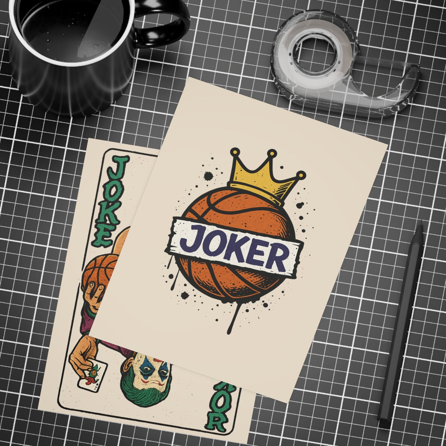 JOKER Basketball Postcard Bundles, Fun Sports Cards, Unique Gifts for Fans, Joker Designs, Collectible Art Prints