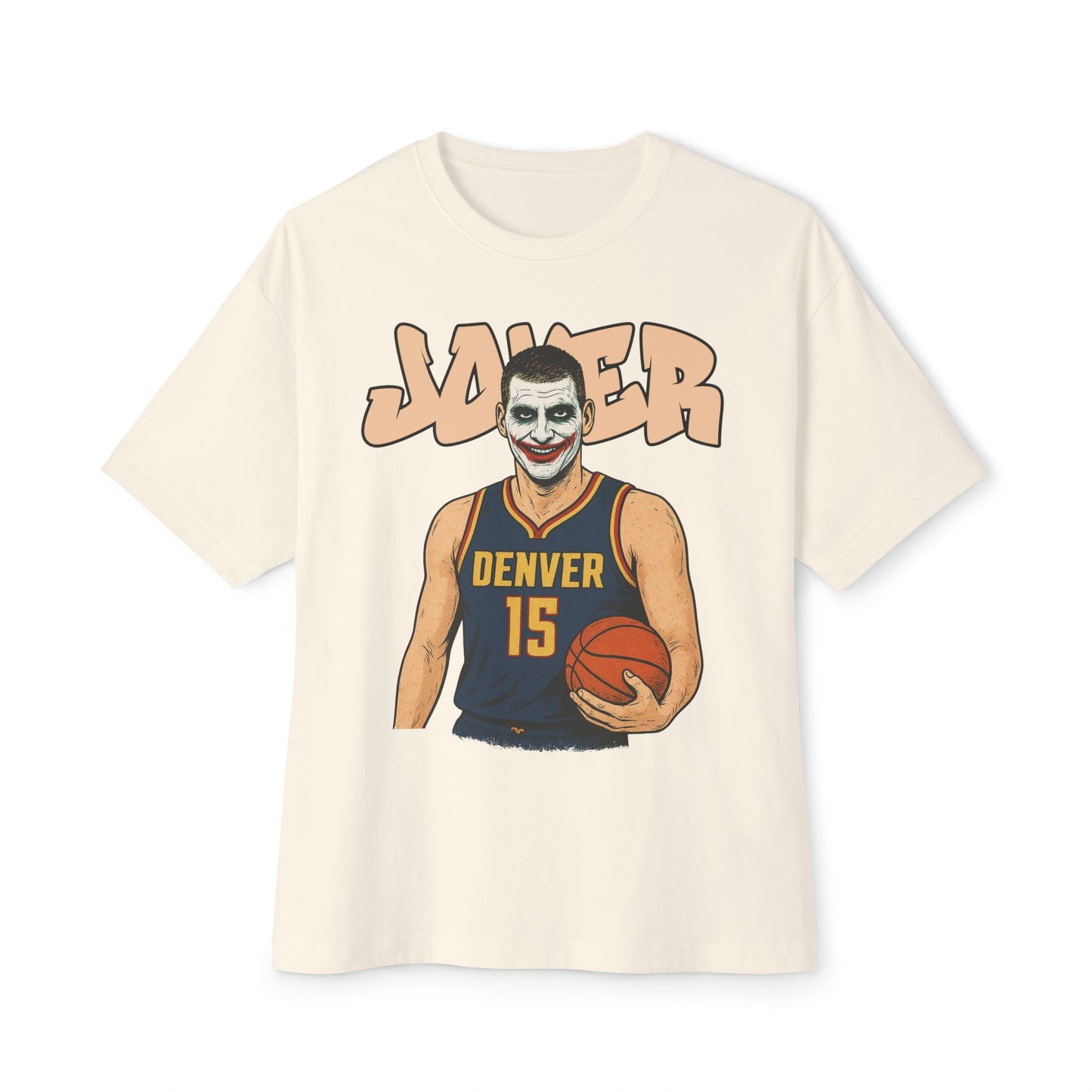 Jokic Joker Basketball Fan Tee, Oversized Graphic Tee, Unisex Streetwear Shirt, Sports Fan Apparel, Fun Gift for Holidays