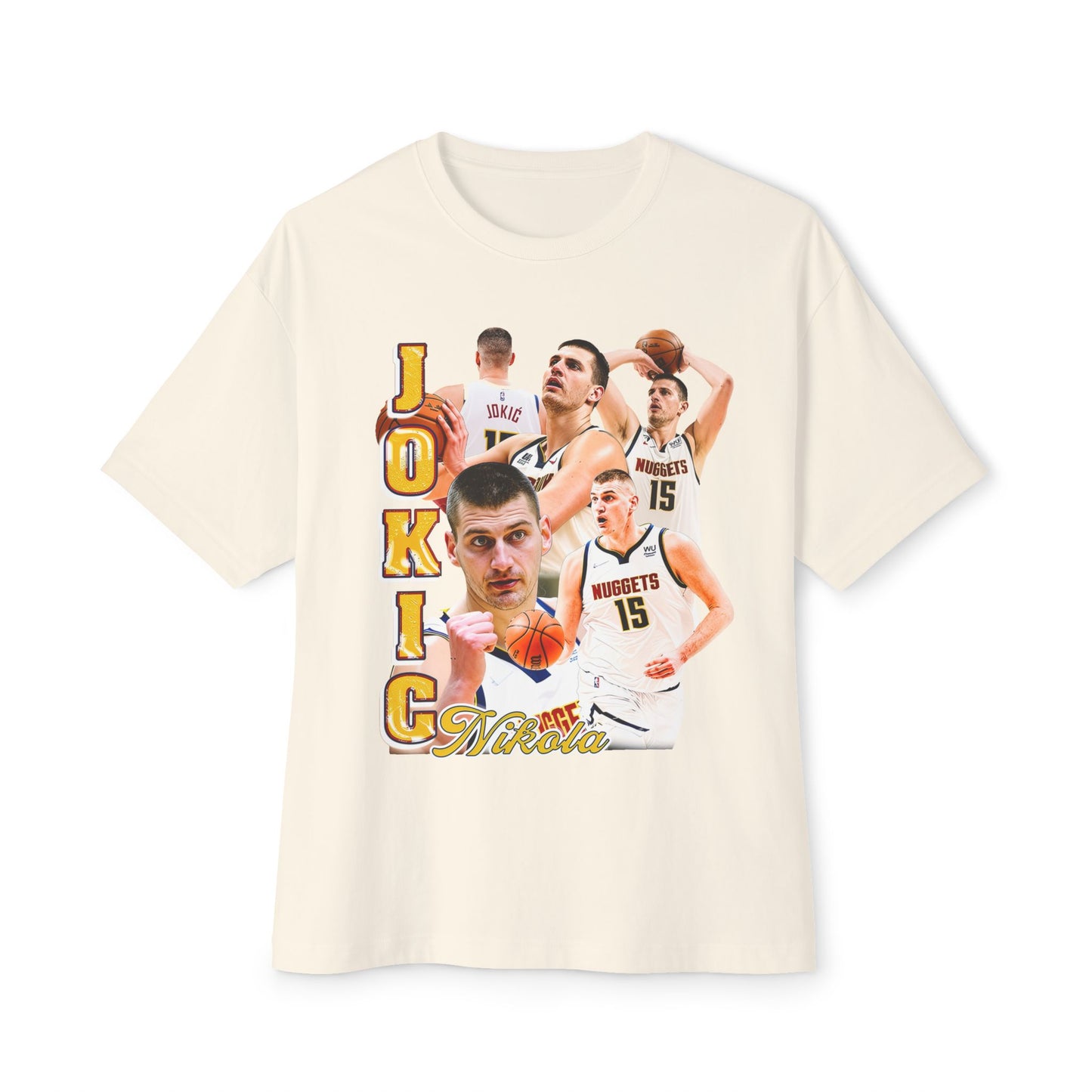 Trendy Nikola Jokic Oversized Basketball Tee - Unisex Streetwear, Sports Fan Apparel, Gift for Sports Lovers, Casual Style, Jokic Inspired Design