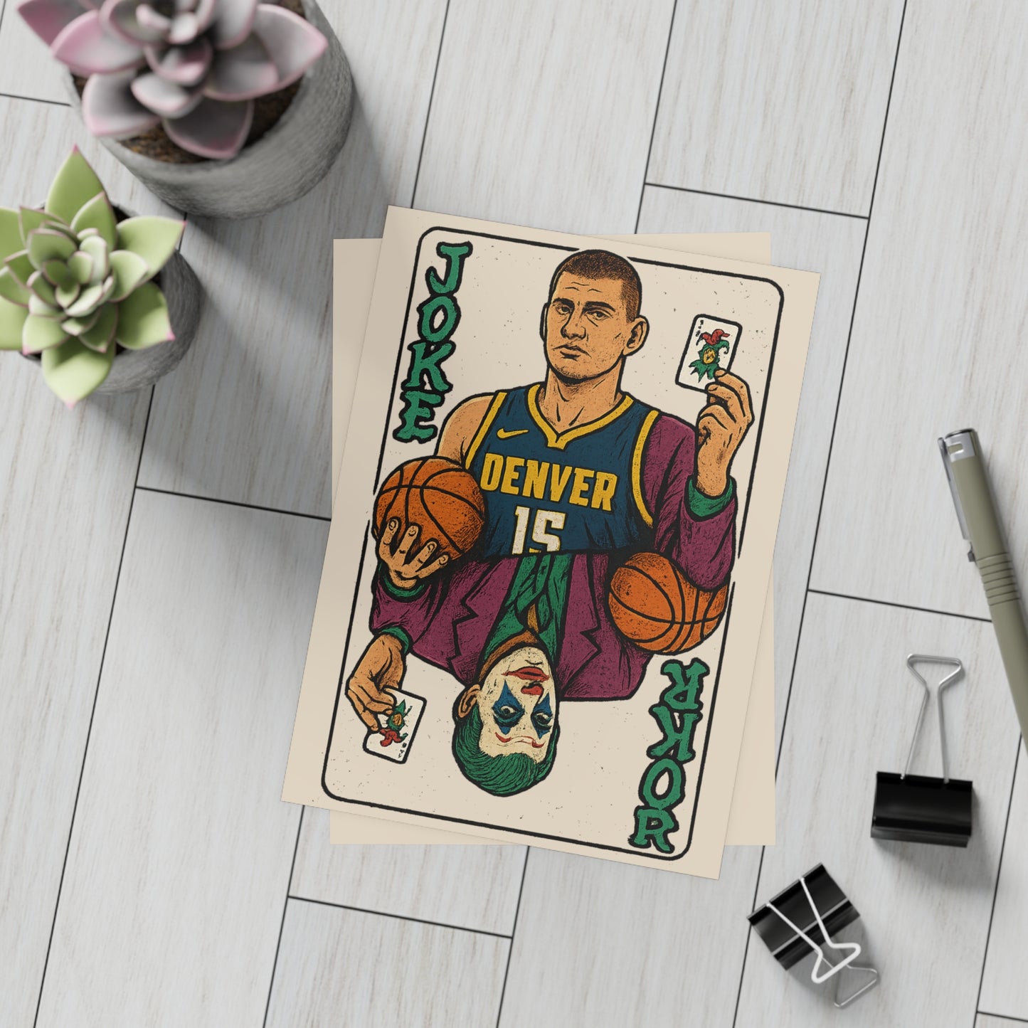 JOKER Basketball Postcard Bundles, Fun Sports Cards, Unique Gifts for Fans, Joker Designs, Collectible Art Prints