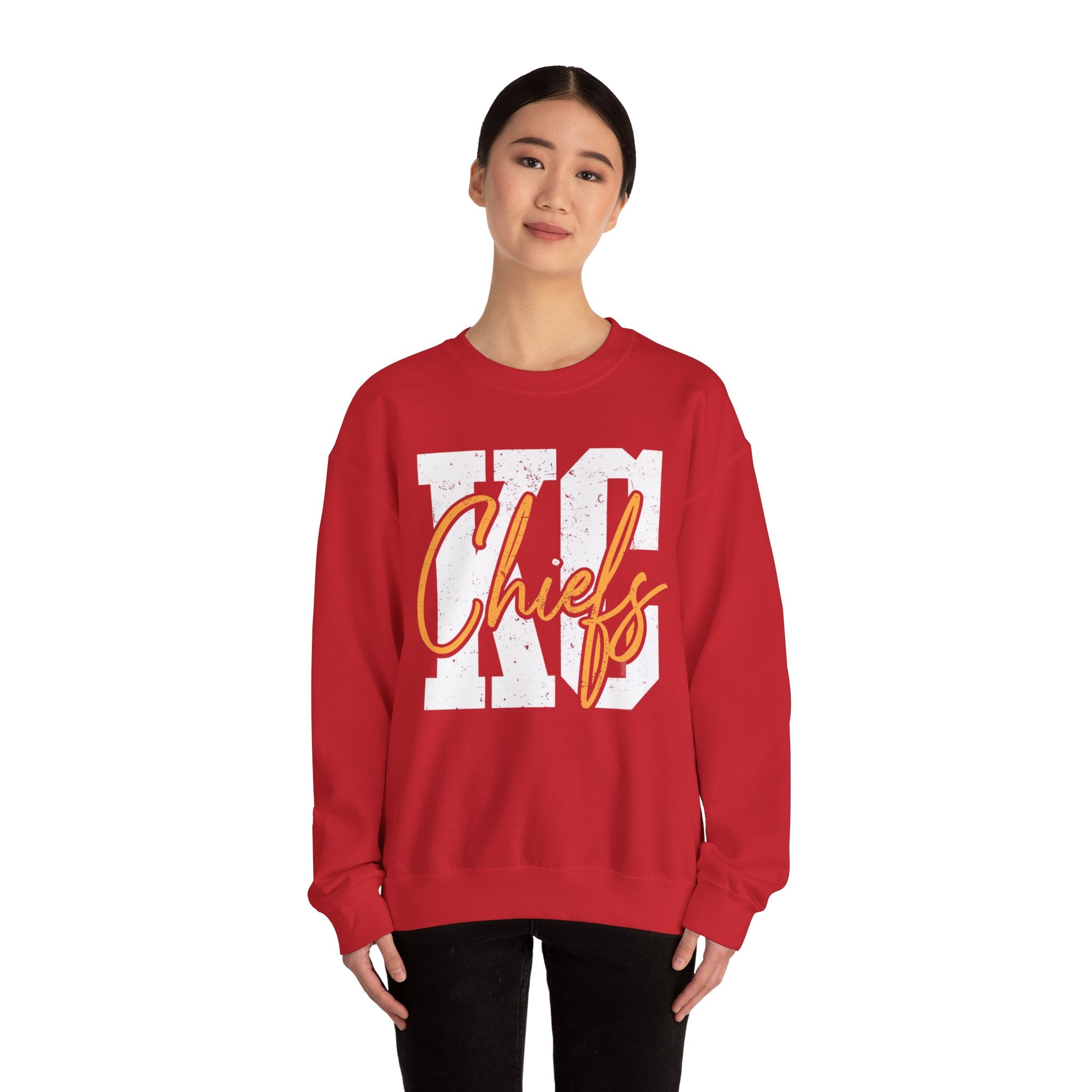 Chic Chiefs Unisex Crewneck Sweatshirt - Cozy Athletic Style, Great for Game Days, Gift for Football Fans, Casual Wear, Sports Apparel