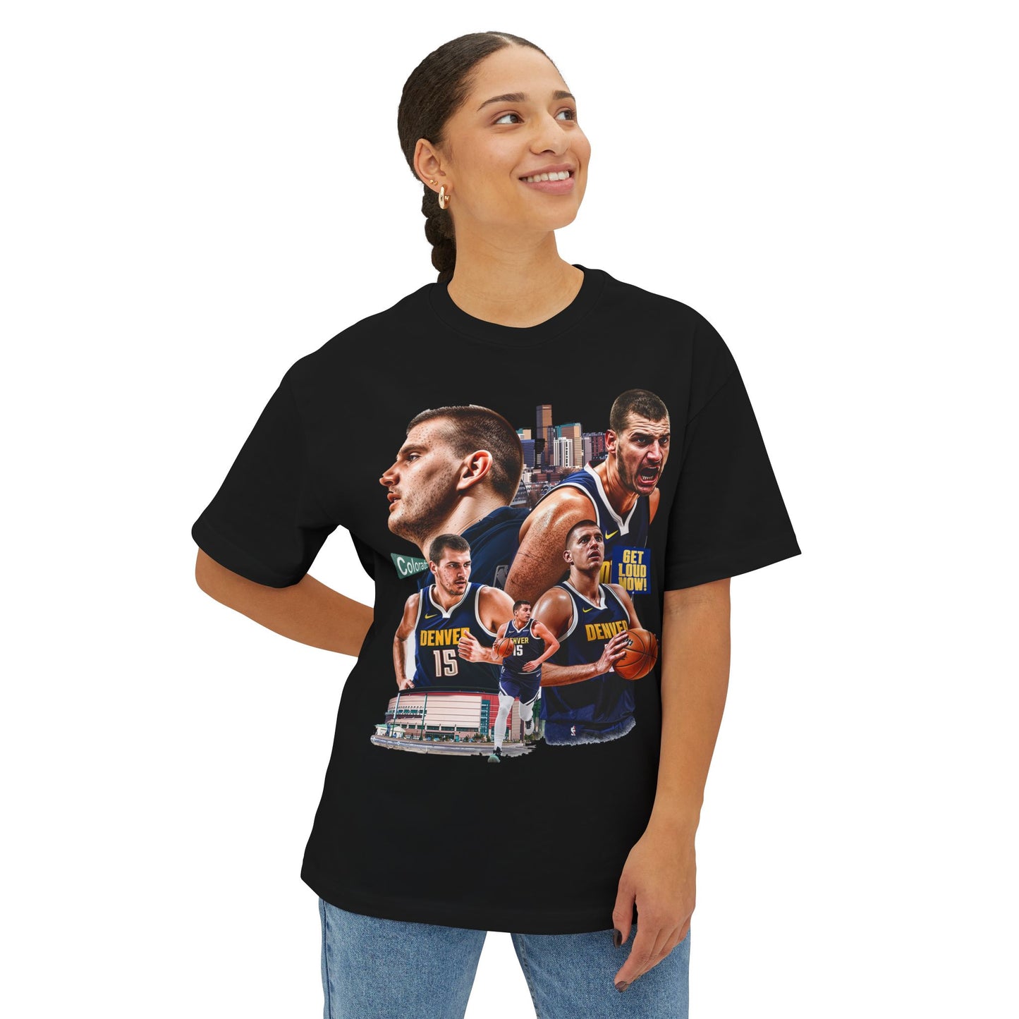 Basketball Nikola Fan Oversized Tee, Sports Apparel, Unisex Graphic Tee, Comfortable Casual Wear, Perfect Gift for Basketball Lovers