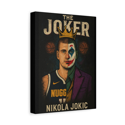 Nikola Jokic Canvas Art, NBA Wall Decor, Basketball Gift, Joker Poster, Sports Room Decoration, Gift for Fans