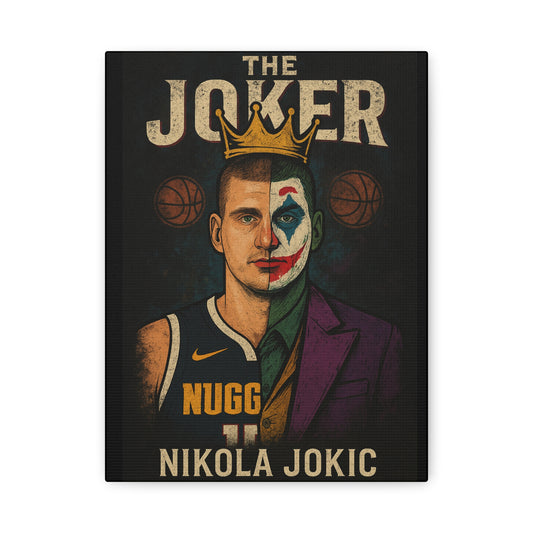 Nikola Jokic Canvas Art, NBA Wall Decor, Basketball Gift, Joker Poster, Sports Room Decoration, Gift for Fans