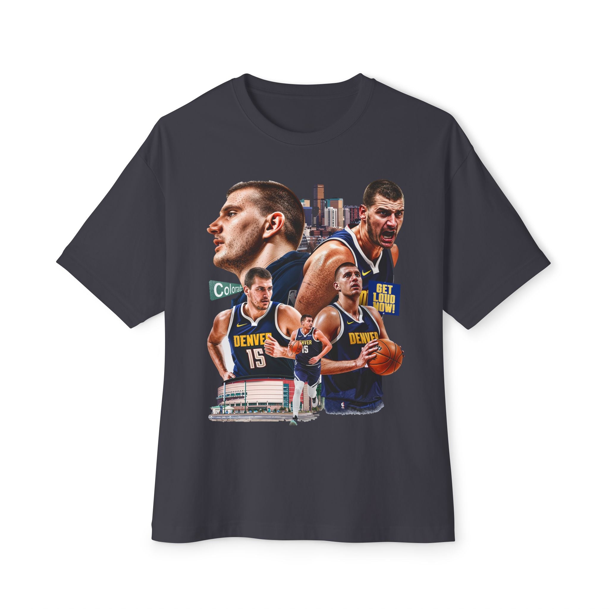 Basketball Nikola Fan Oversized Tee, Sports Apparel, Unisex Graphic Tee, Comfortable Casual Wear, Perfect Gift for Basketball Lovers