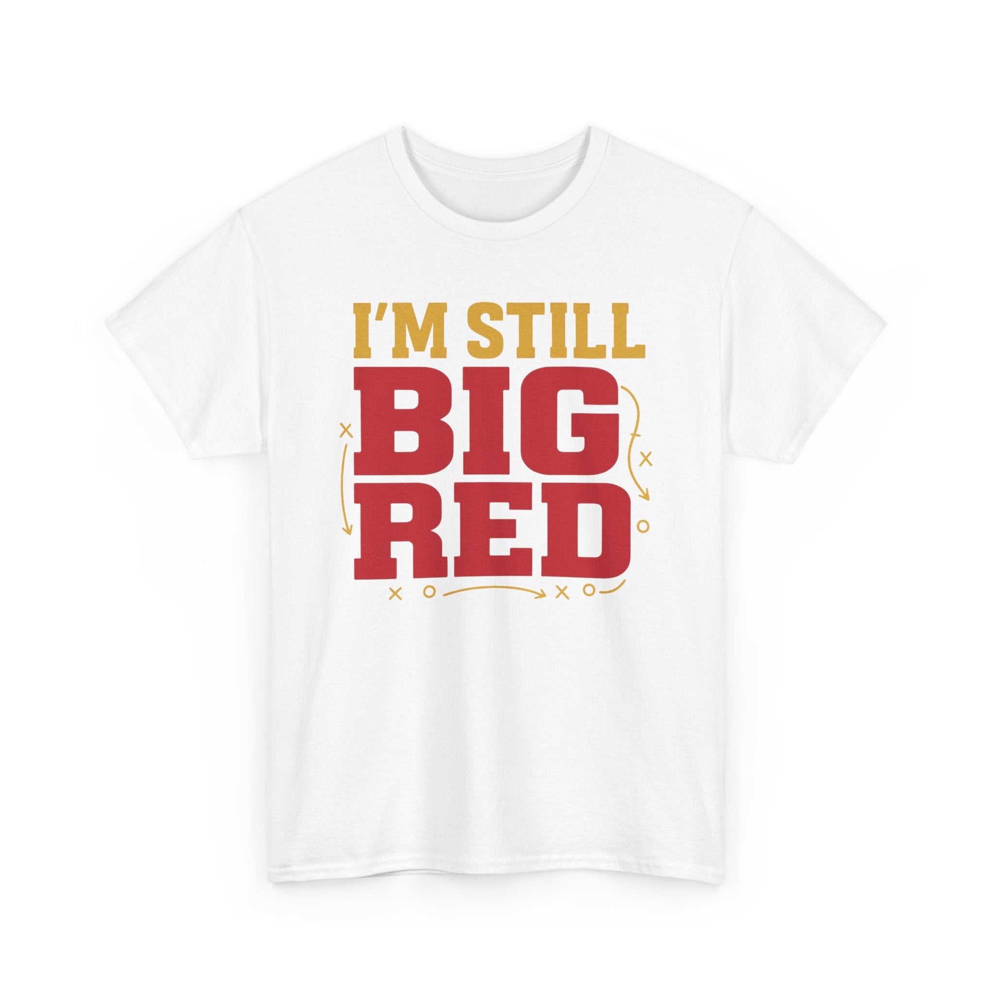 Big Red Unisex Heavy Cotton Tee - Bold Statement T-Shirt for Sports Fans, Casual Wear, Gifts, Team Spirit, Birthday Apparel