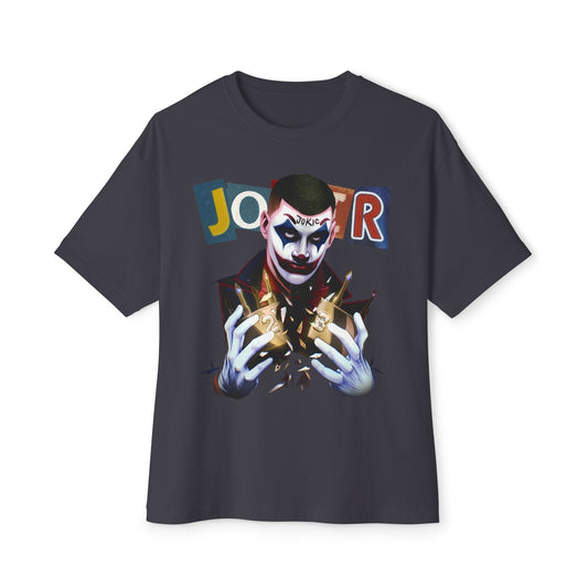 Nikola Jokic Joker Graphic Unisex Oversized Tee | Cool Streetwear | Gift for Fans | Casual Wear | Festival Apparel | Comic Merchandise