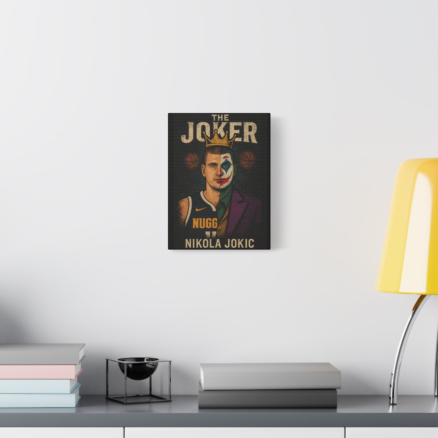 Nikola Jokic Canvas Art, NBA Wall Decor, Basketball Gift, Joker Poster, Sports Room Decoration, Gift for Fans