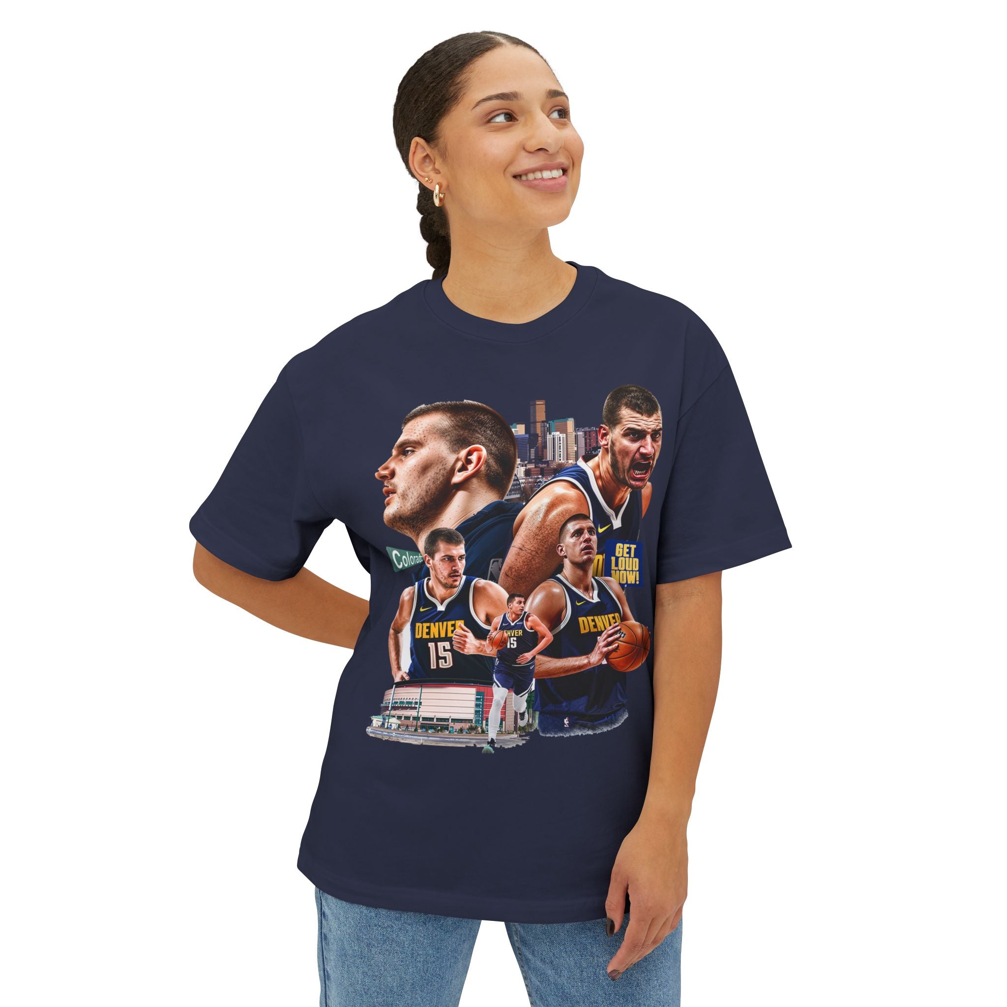 Basketball Nikola Fan Oversized Tee, Sports Apparel, Unisex Graphic Tee, Comfortable Casual Wear, Perfect Gift for Basketball Lovers