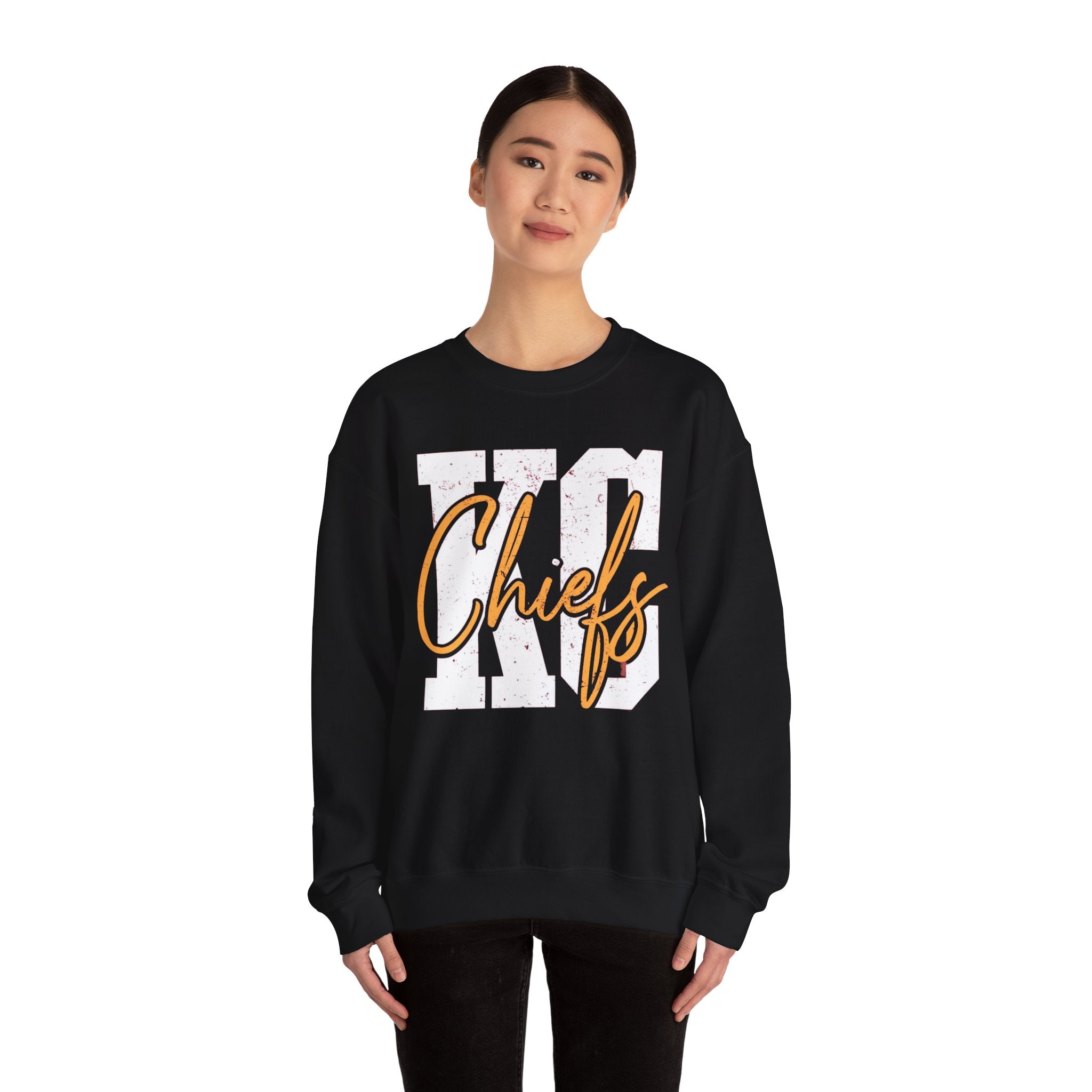 Chic Chiefs Unisex Crewneck Sweatshirt - Cozy Athletic Style, Great for Game Days, Gift for Football Fans, Casual Wear, Sports Apparel