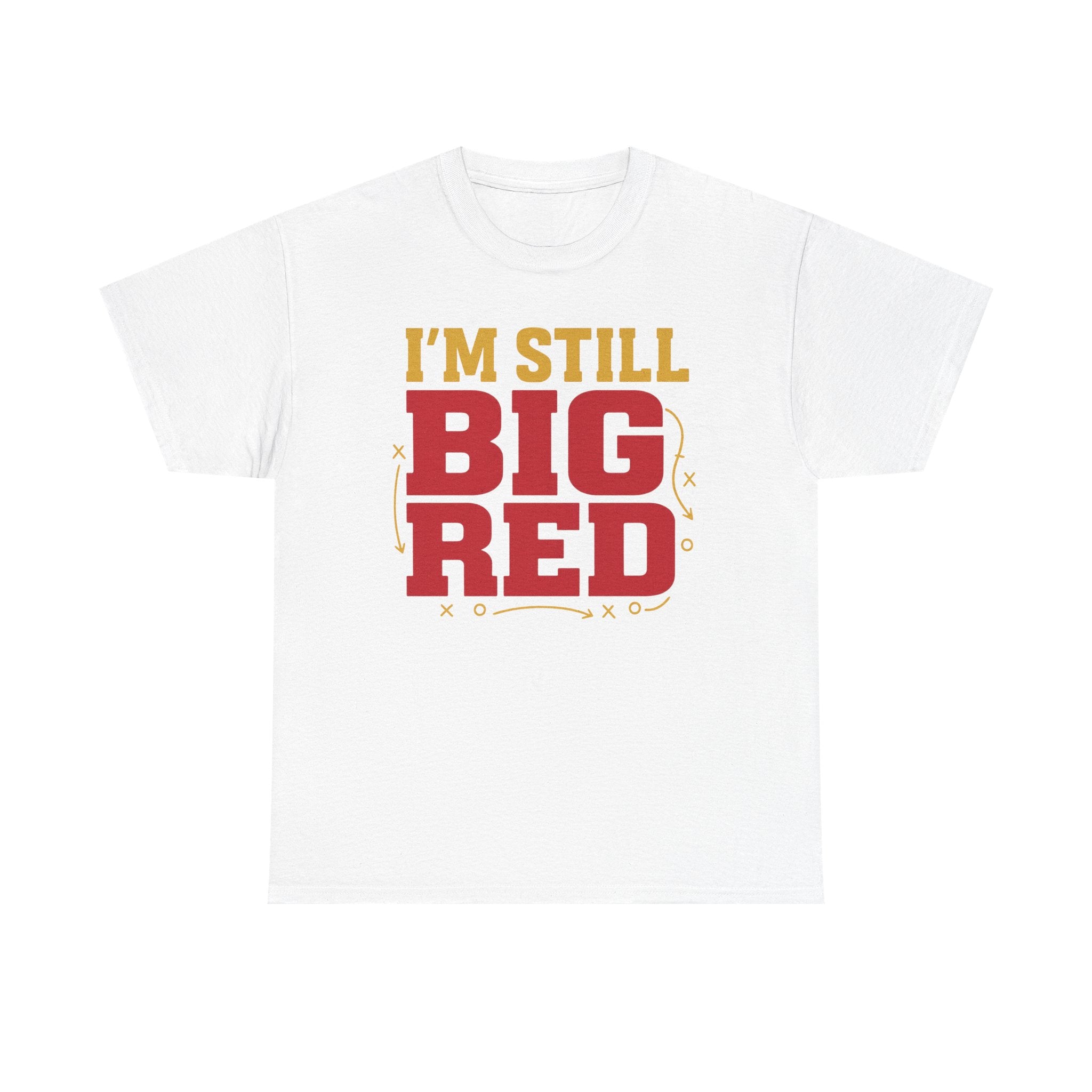 Big Red Unisex Heavy Cotton Tee - Bold Statement T-Shirt for Sports Fans, Casual Wear, Gifts, Team Spirit, Birthday Apparel