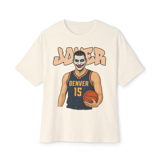 Jokic Joker Basketball Fan Tee, Oversized Graphic Tee, Unisex Streetwear Shirt, Sports Fan Apparel, Fun Gift for Holidays