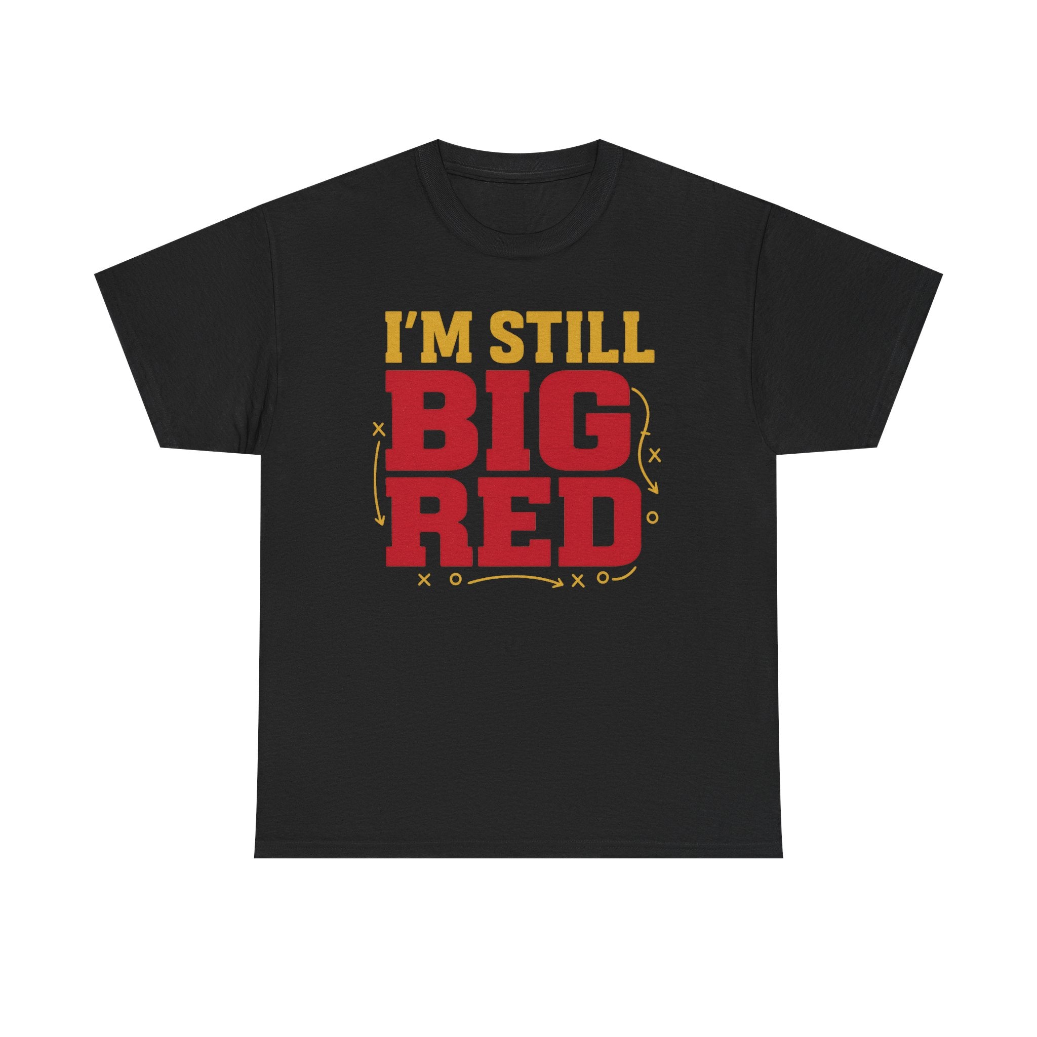 Big Red Unisex Heavy Cotton Tee - Bold Statement T-Shirt for Sports Fans, Casual Wear, Gifts, Team Spirit, Birthday Apparel