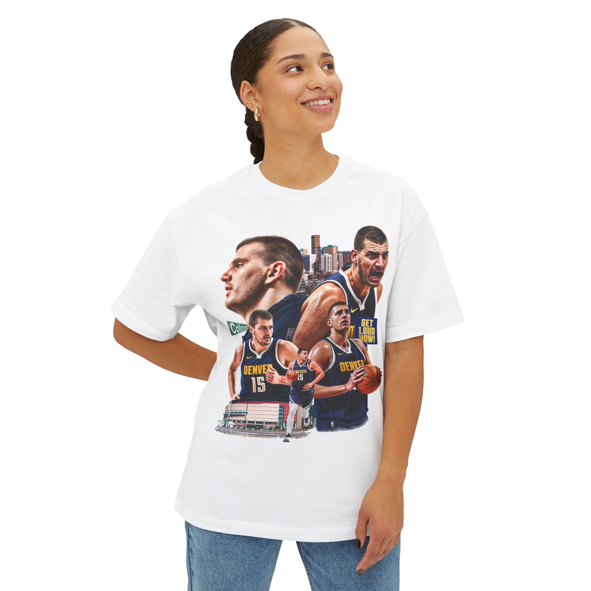 Basketball Nikola Fan Oversized Tee, Sports Apparel, Unisex Graphic Tee, Comfortable Casual Wear, Perfect Gift for Basketball Lovers