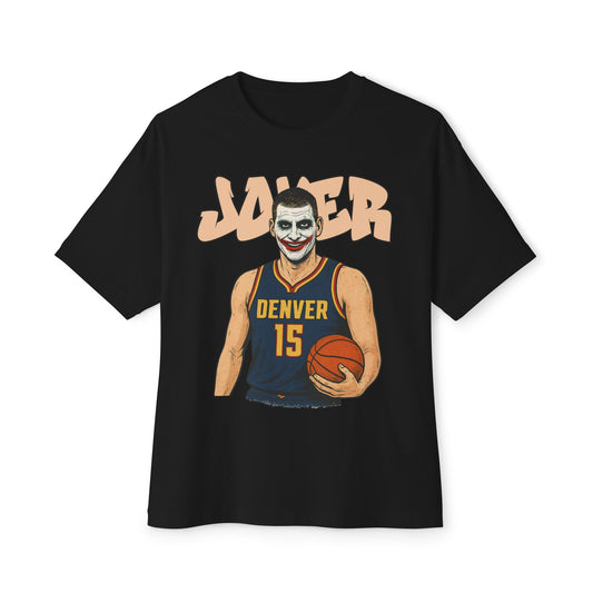 Jokic Joker Basketball Fan Tee, Oversized Graphic Tee, Unisex Streetwear Shirt, Sports Fan Apparel, Fun Gift for Holidays