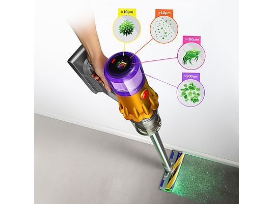 DYSON V12 DETECT SLIM ABSOLUTE (2023) Stielsauger, Akkubetrieb, 545 Watt